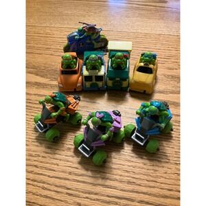 Teenage Mutant Ninja Turtles Mini Vehicles Playset Lot Action Figures Cars
